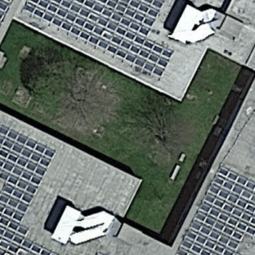 Elementary courtyard - aerial view